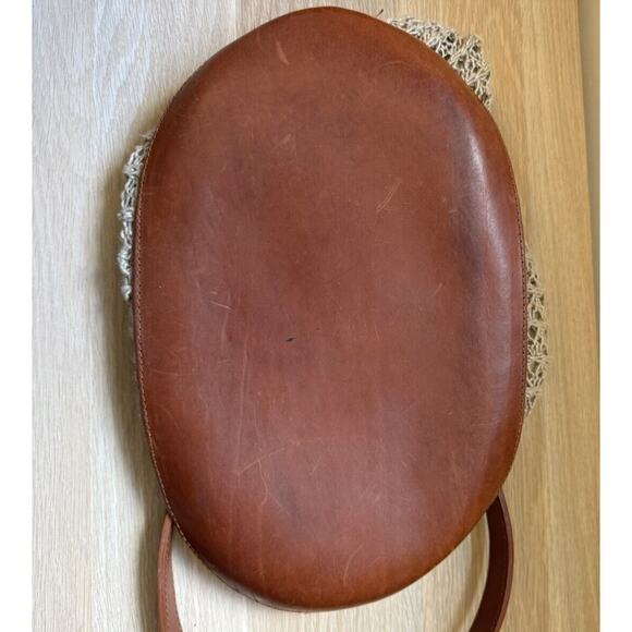 Neiman Marcus Made in Italy Woven Bag Leather Bottom - Picture 4 of 9